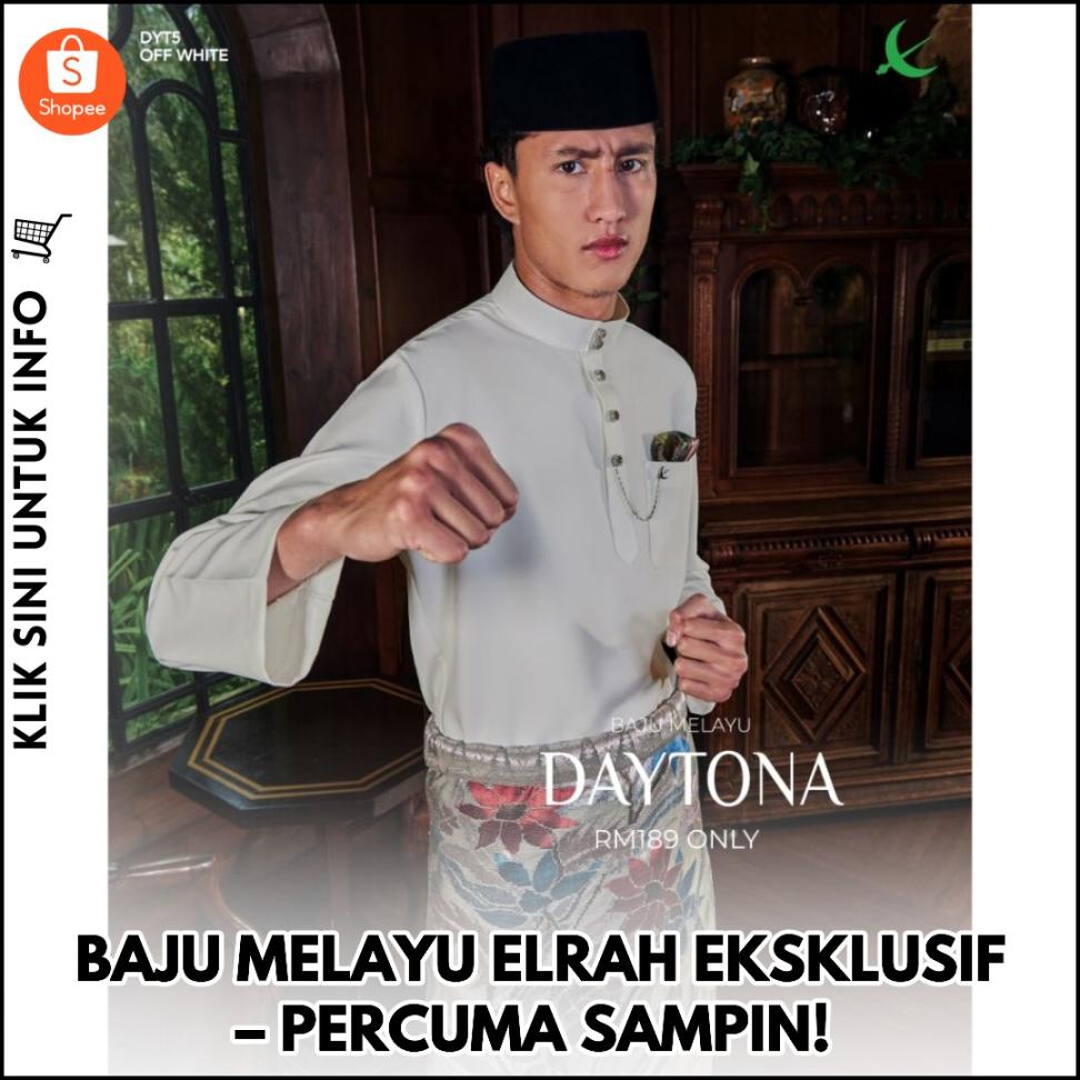 Baju Melayu Slim Fit ELRAH Daytona 2026