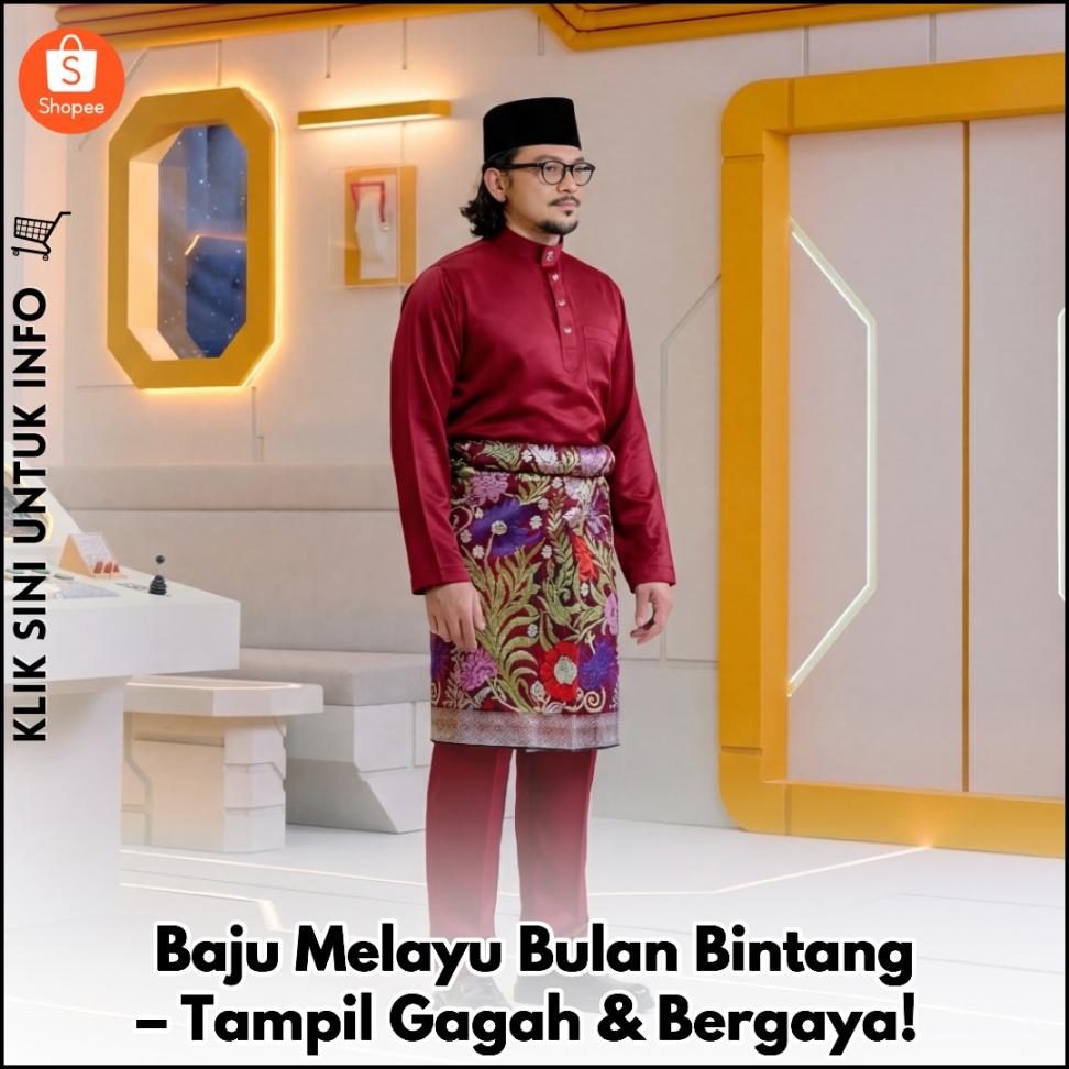 Baju Melayu Bulan Bintang – Tampil Gagah & Bergaya!