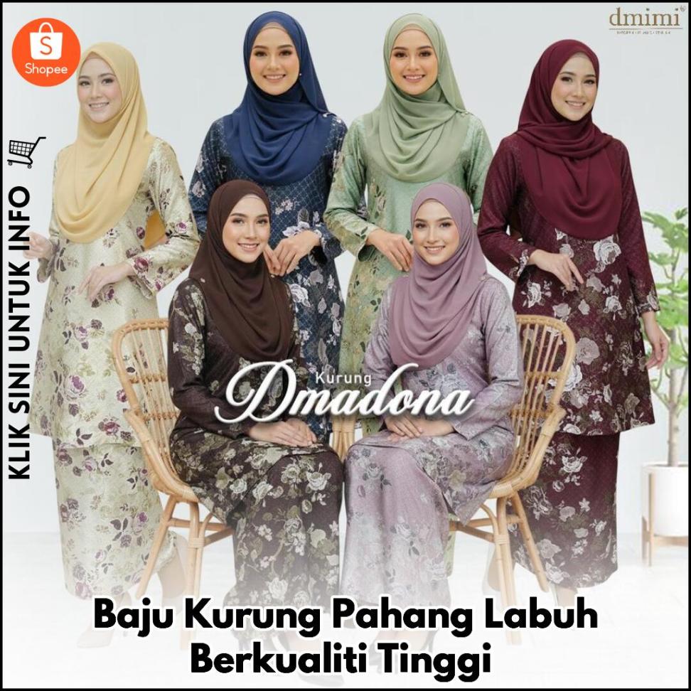 Baju Kurung Pahang Labuh Berkualiti Tinggi
