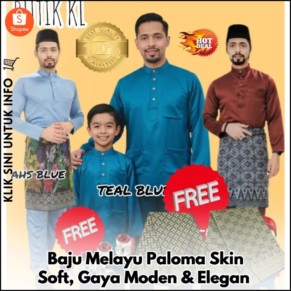 Baju Melayu Paloma Skin Soft, Gaya Moden & Elegan