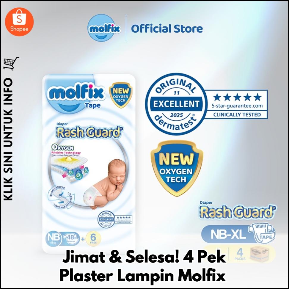 Jimat & Selesa! 4 Pek Plaster Lampin Molfix