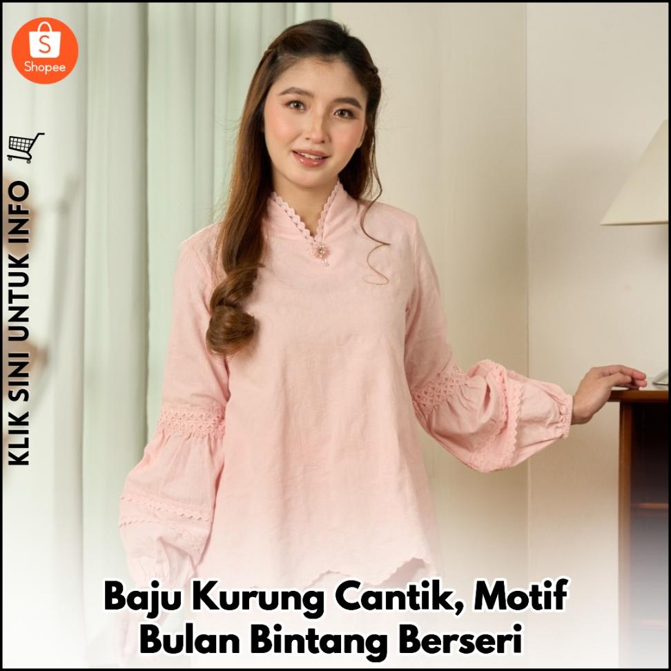 Baju Kurung Cantik, Motif Bulan Bintang Berseri