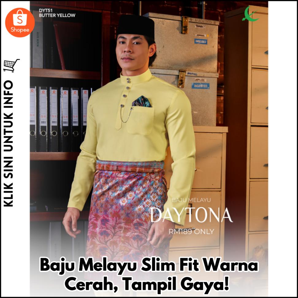 Baju Melayu Slim Fit Warna Cerah, Tampil Gaya!