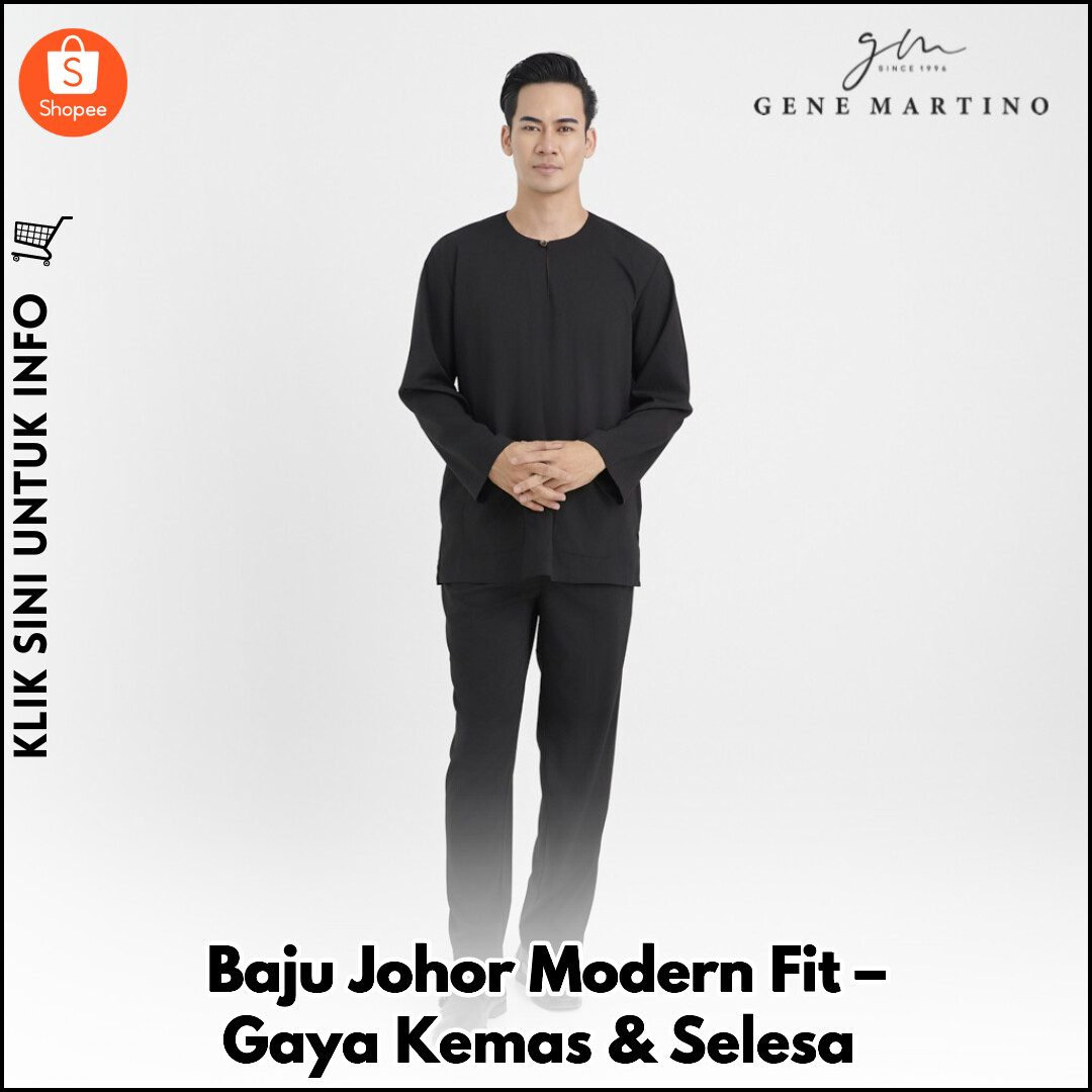 Baju Johor Modern Fit – Gaya Kemas & Selesa