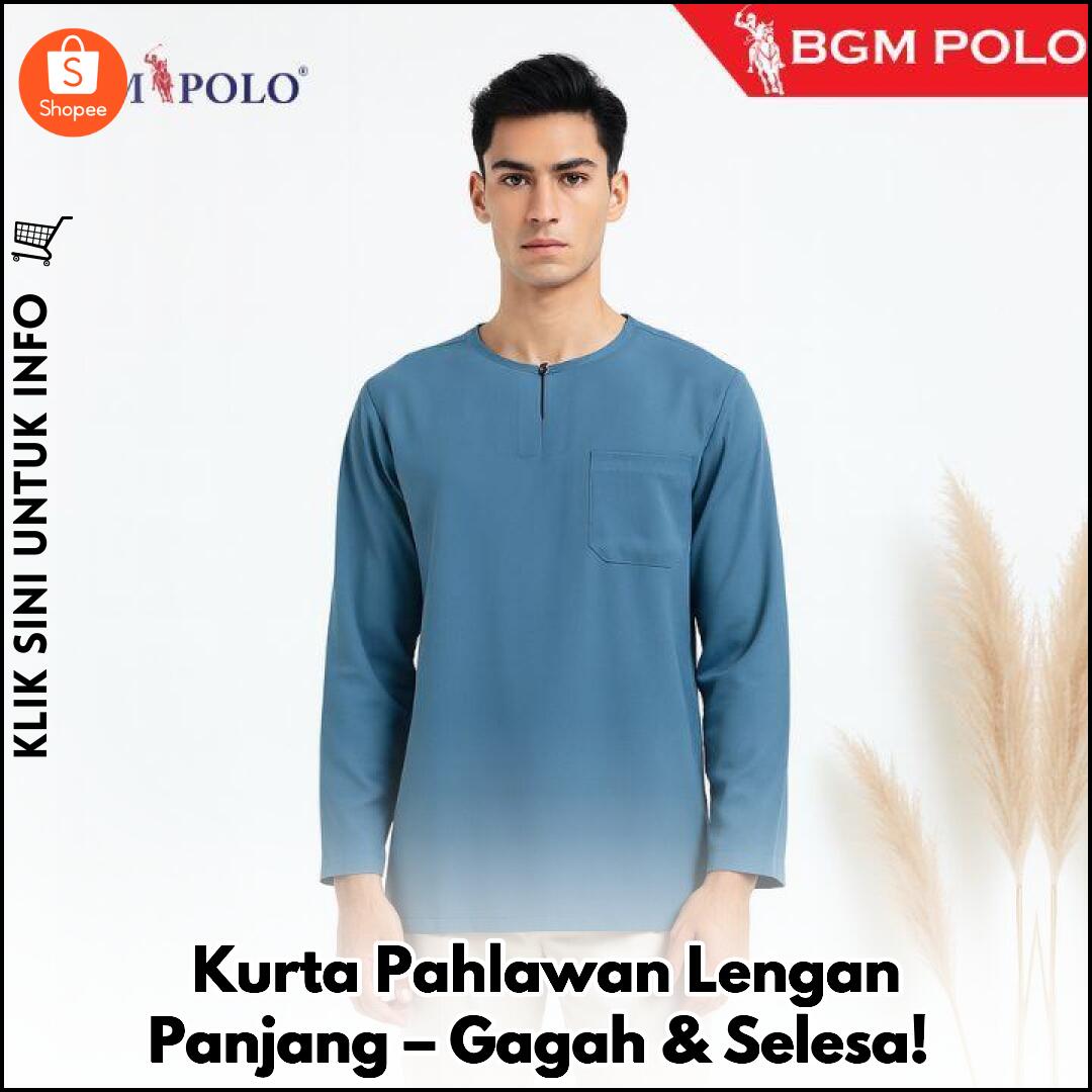Kurta Pahlawan Lengan Panjang – Gagah & Selesa!