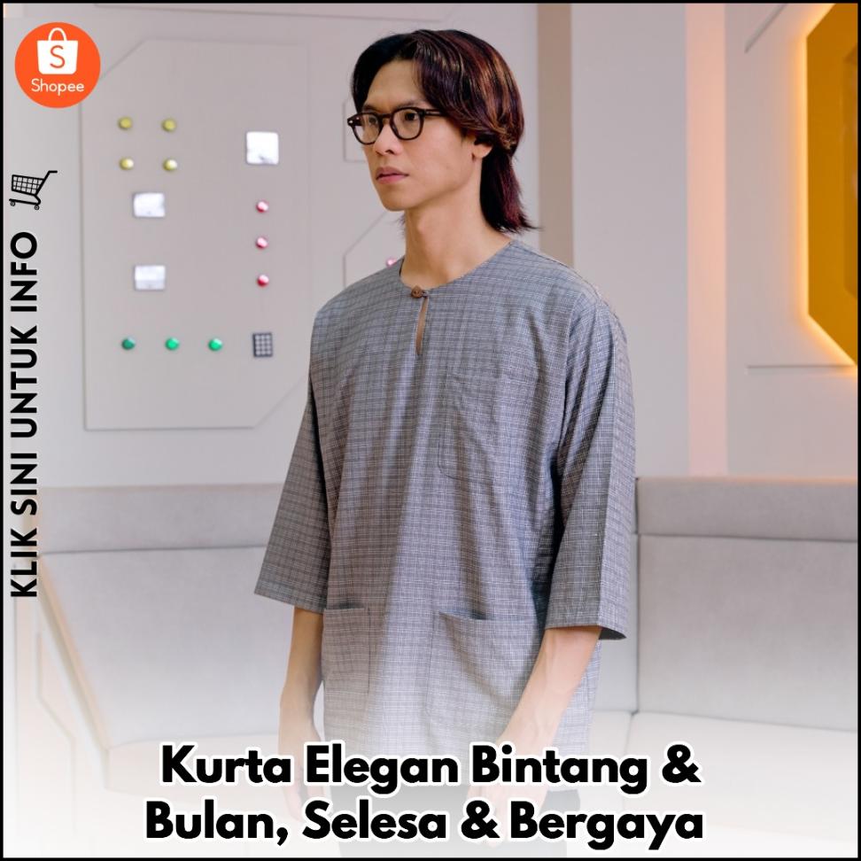Kurta Elegan Bintang & Bulan, Selesa & Bergaya