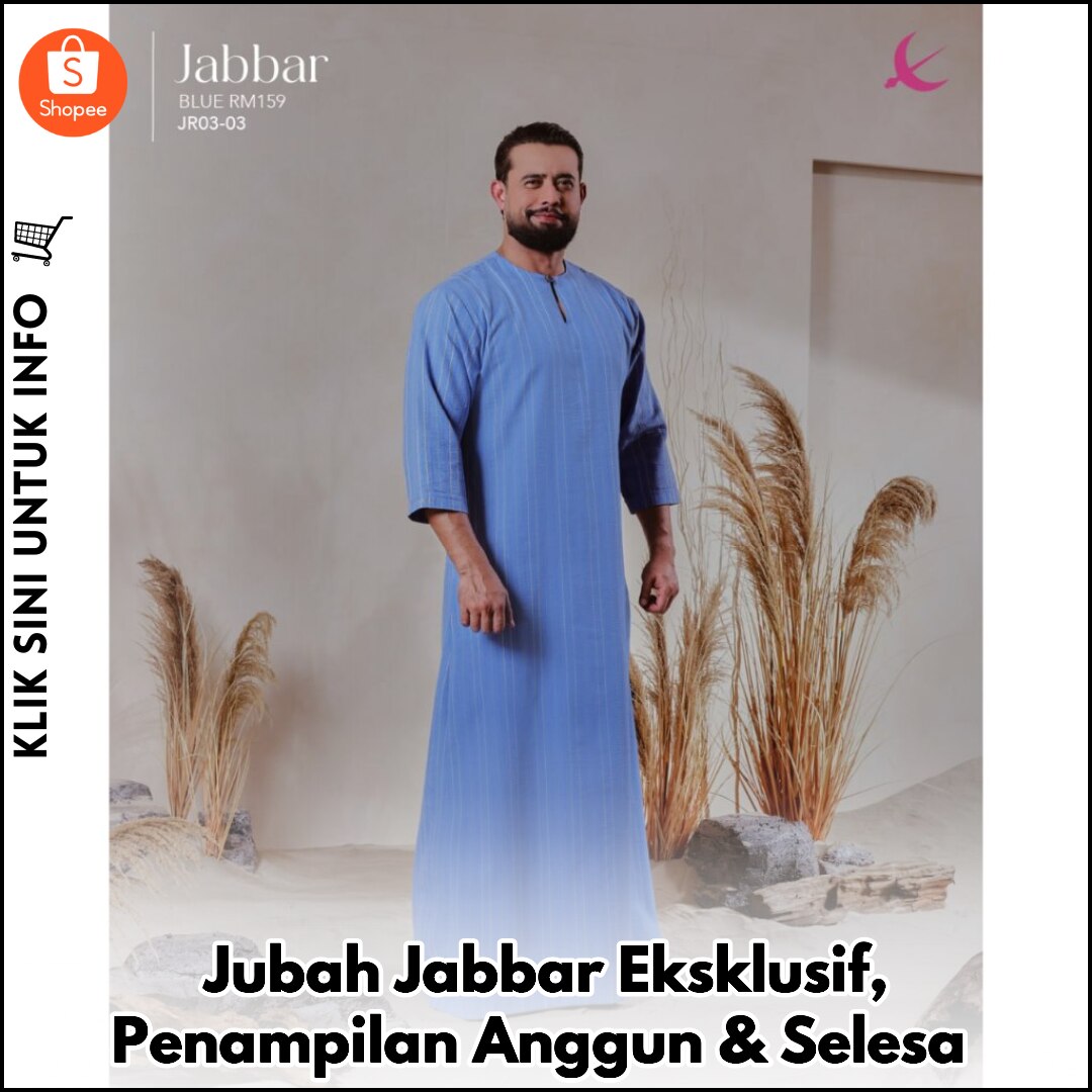 Jubah Jabbar Eksklusif, Penampilan Anggun & Selesa