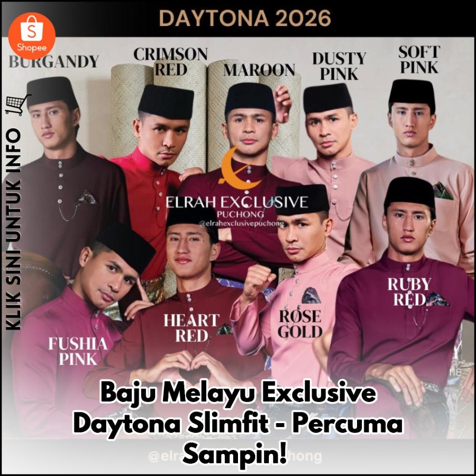 Baju Melayu Exclusive Daytona Slimfit - Percuma Sampin!