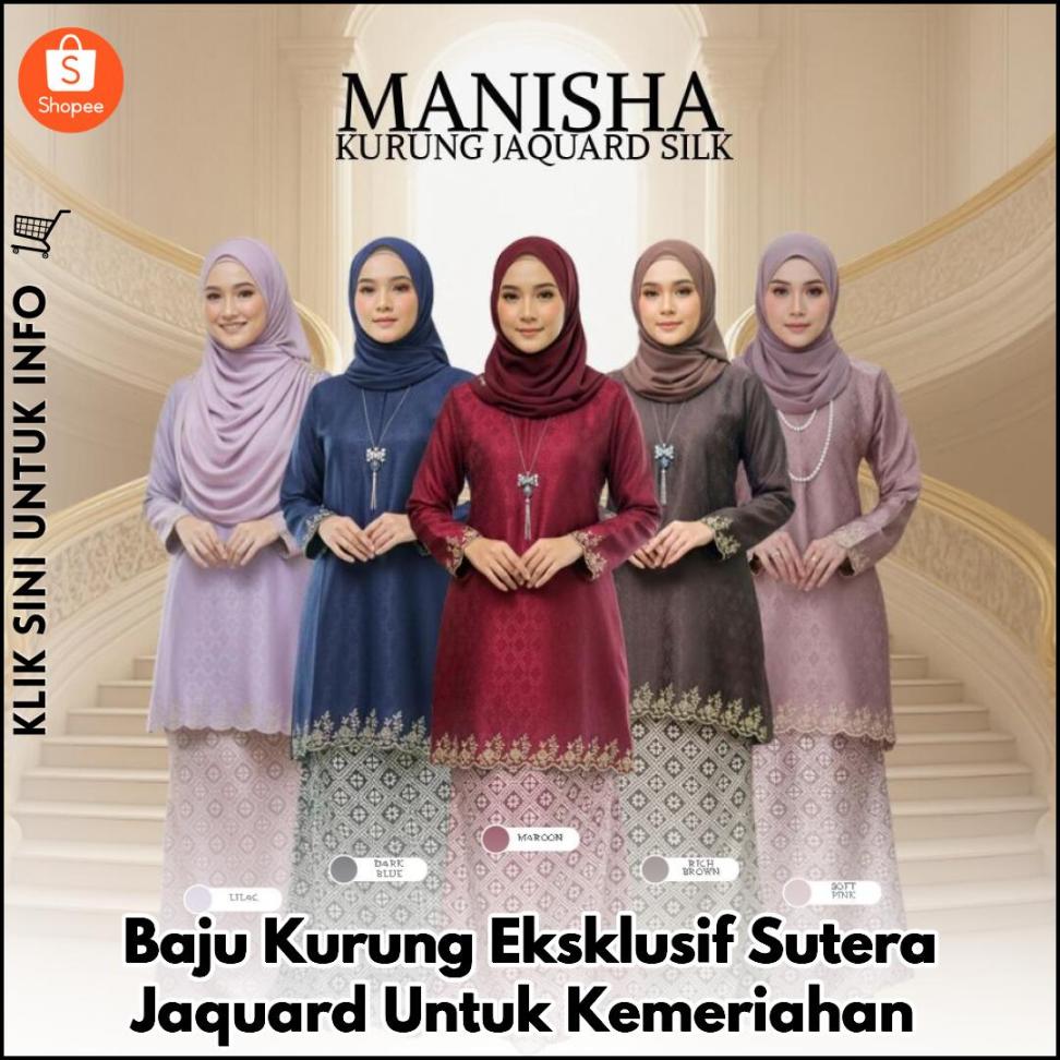 Baju Kurung Eksklusif Sutera Jaquard Untuk Kemeriahan