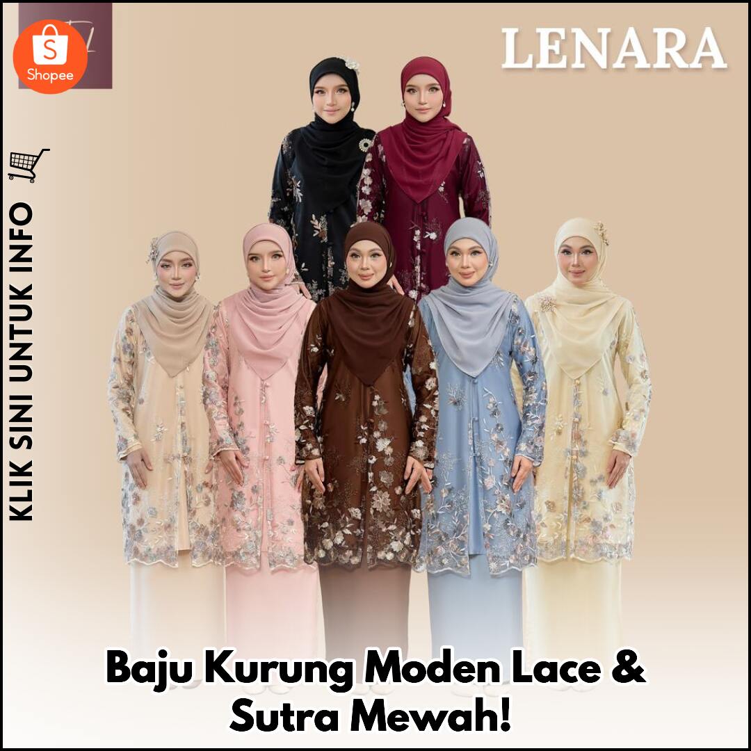 Baju Kurung Moden Lace & Sutra Mewah!
