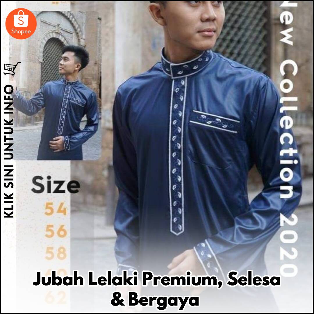 Jubah Lelaki Premium, Selesa & Bergaya