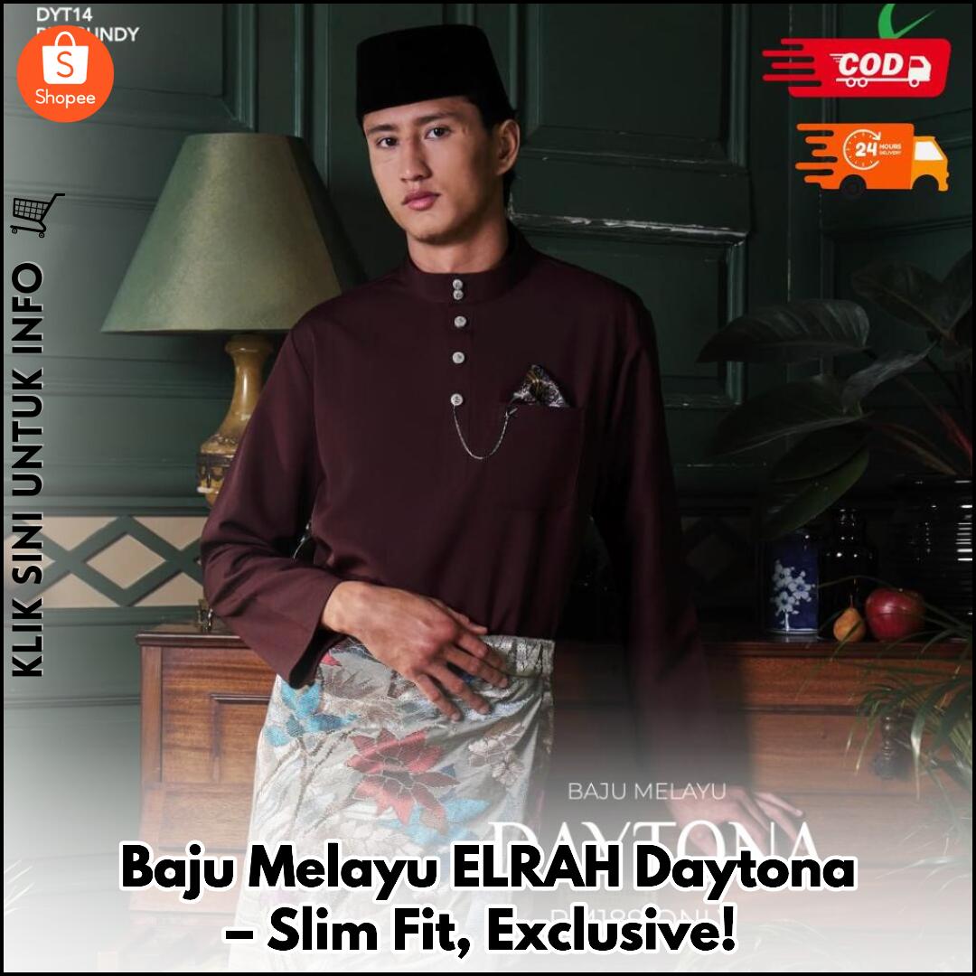 Baju Melayu ELRAH Daytona – Slim Fit, Exclusive!