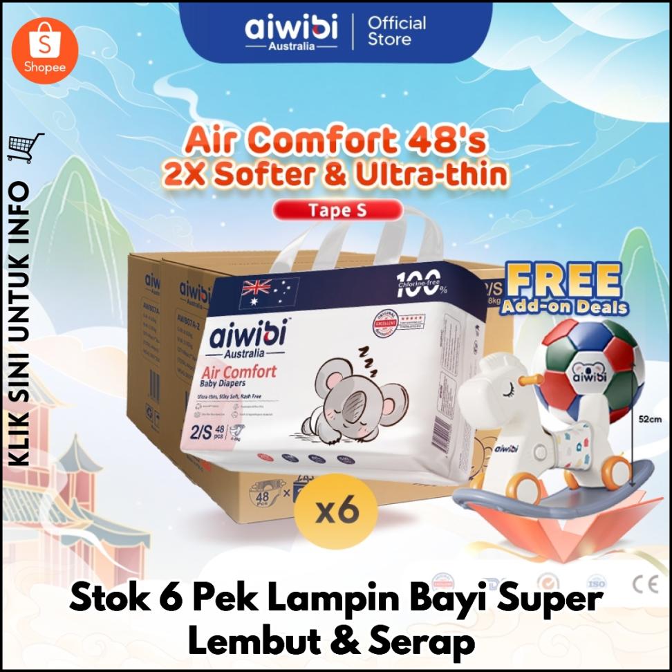 Stok 6 Pek Lampin Bayi Super Lembut & Serap
