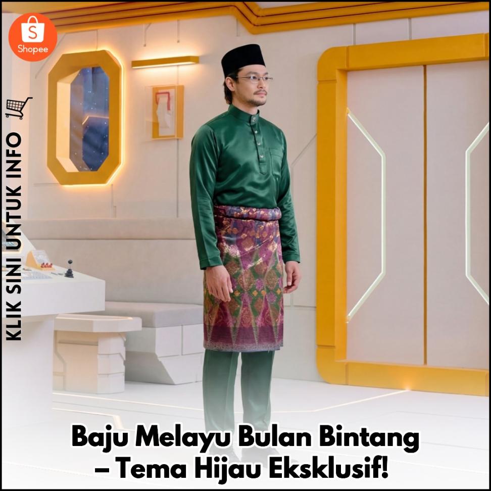 Baju Melayu Bulan Bintang – Tema Hijau Eksklusif!