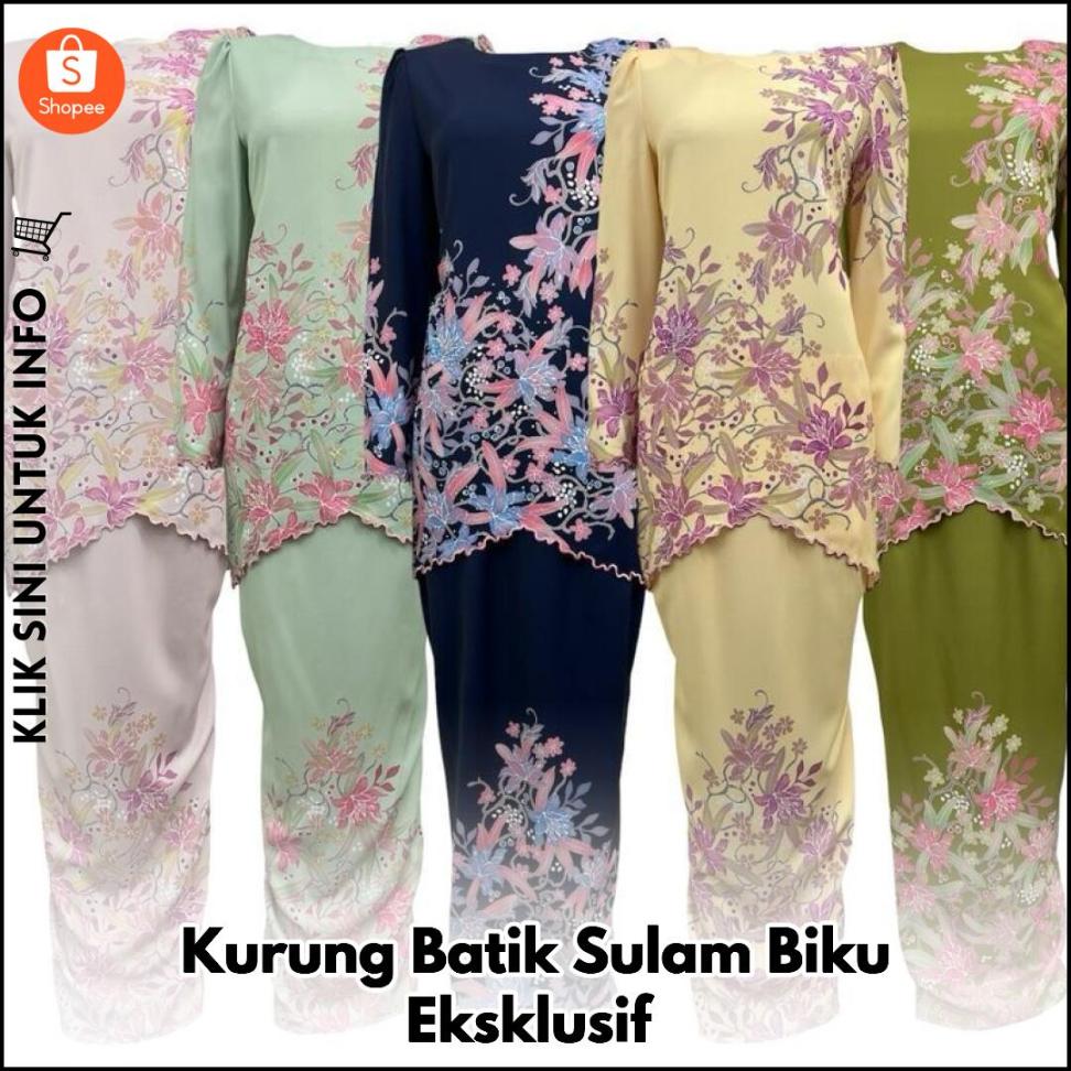 Kurung Batik Sulam Biku Eksklusif