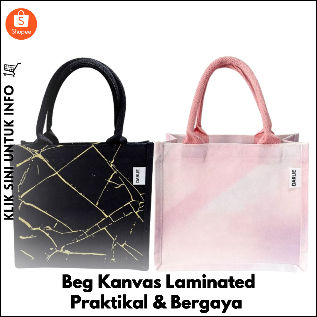 Beg Kanvas Laminated Praktikal & Bergaya