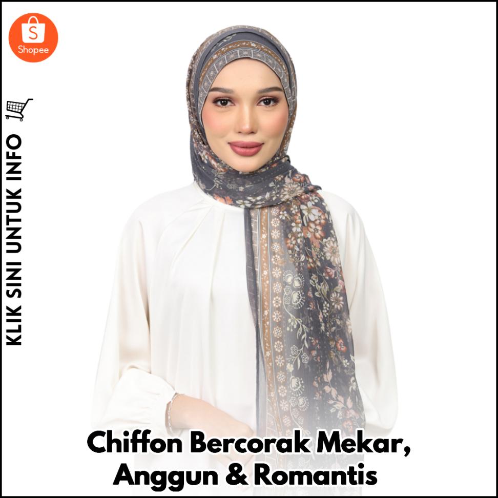 Chiffon Bercorak Mekar, Anggun & Romantis