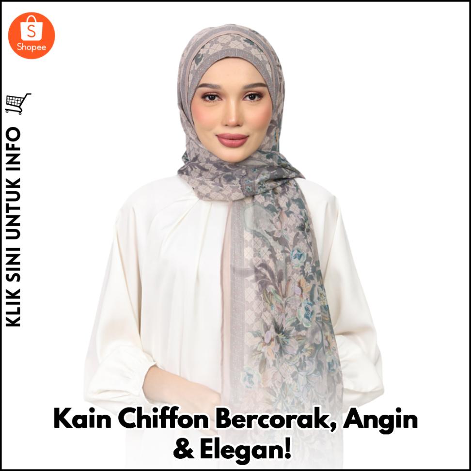 Kain Chiffon Bercorak, Angin & Elegan!