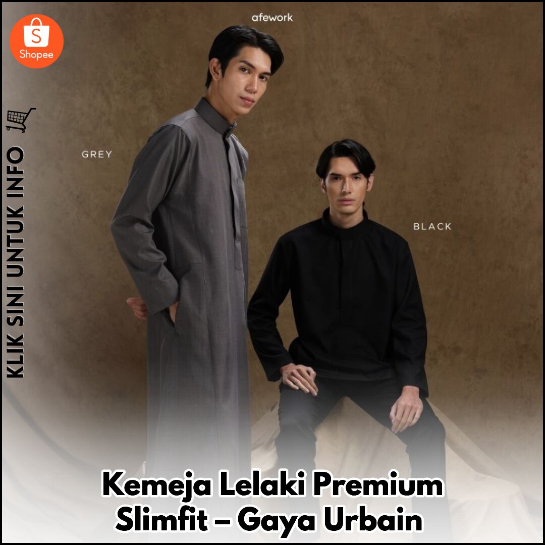 Kemeja Lelaki Premium Slimfit – Gaya Urbain