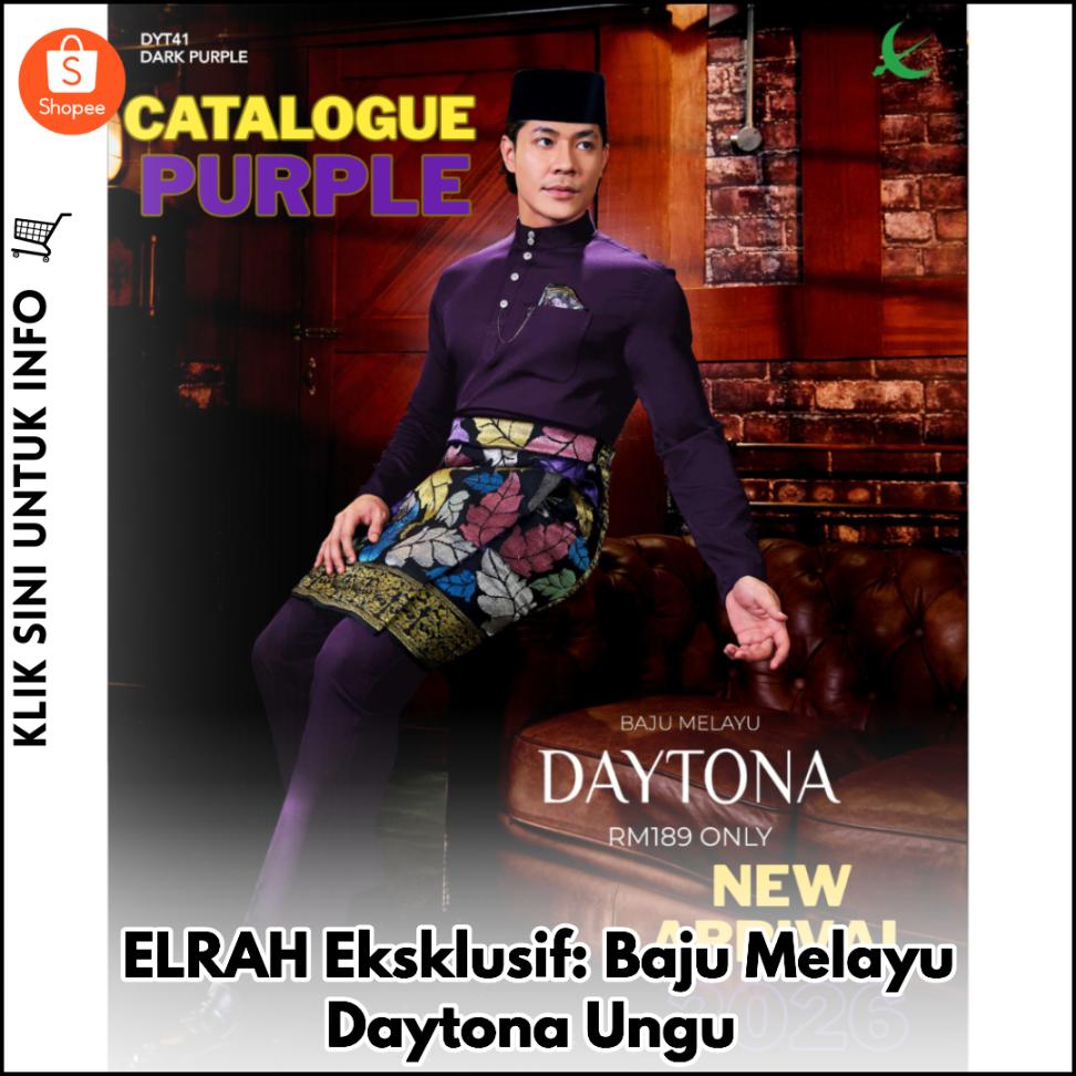 Baju Melayu Slim Fit Eksklusif Warna Ungu