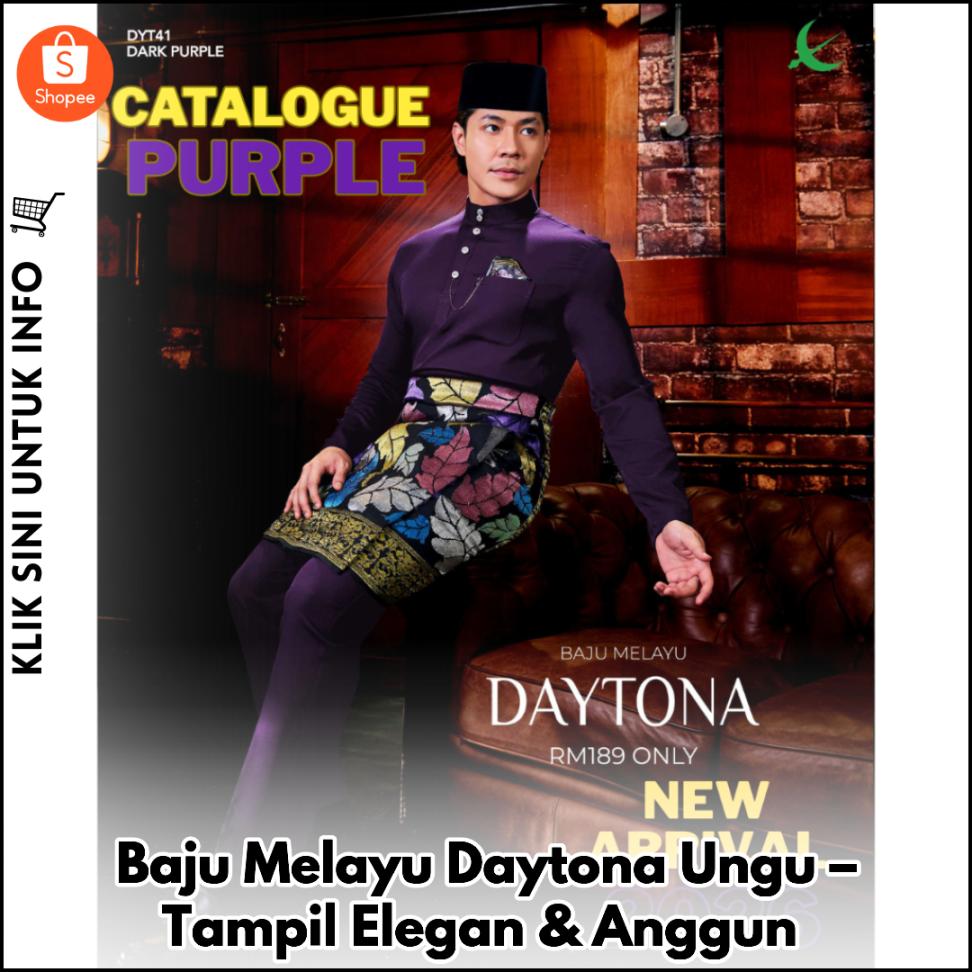 Baju Melayu Daytona Ungu – Tampil Elegan & Anggun