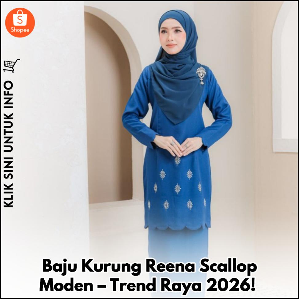 Baju Kurung Reena Scallop Moden – Trend Raya 2026!