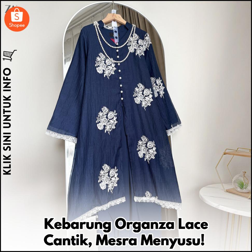 Kebarung Organza Lace Cantik, Mesra Menyusu!