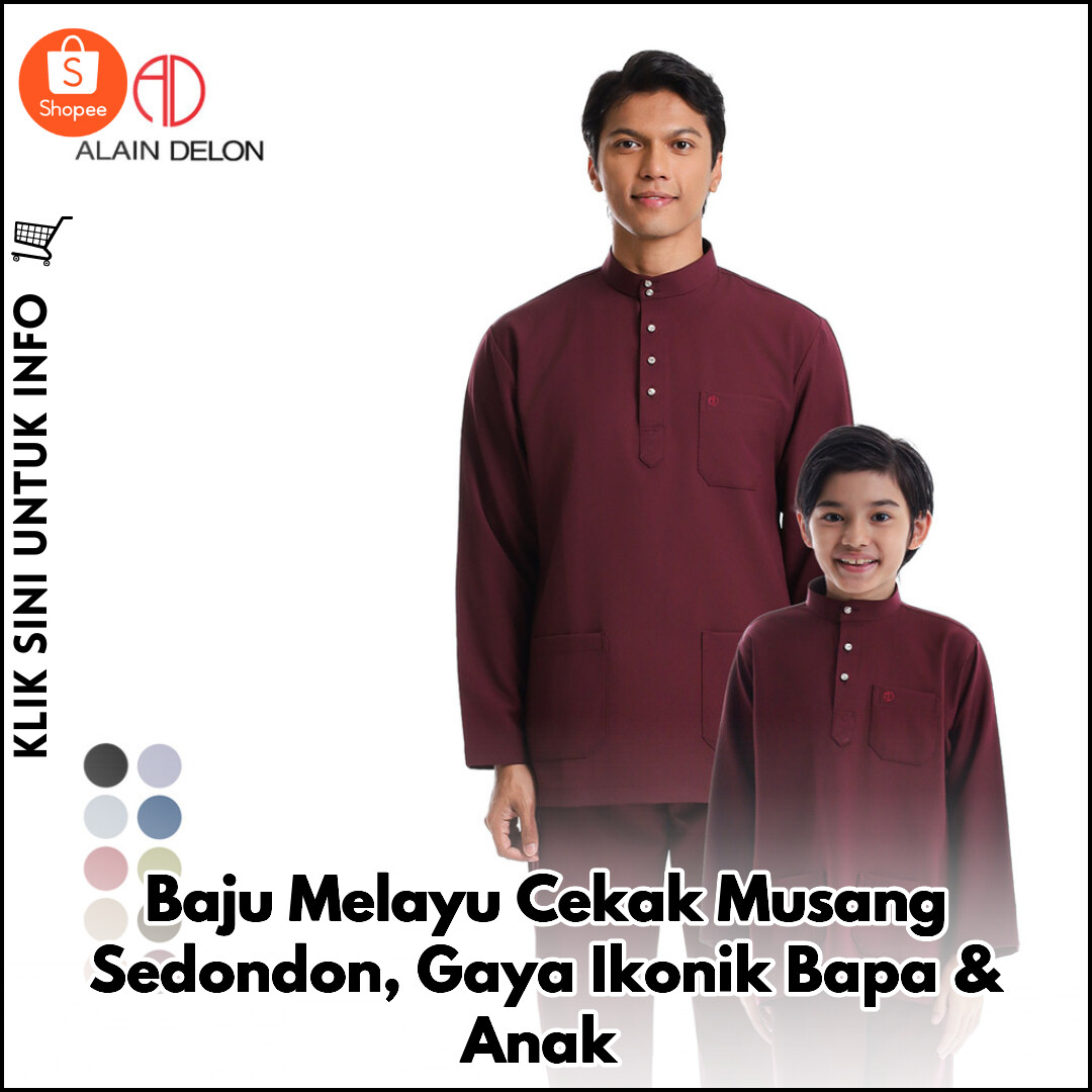 Baju Melayu Cekak Musang Sedondon, Gaya Ikonik Bapa & Anak
