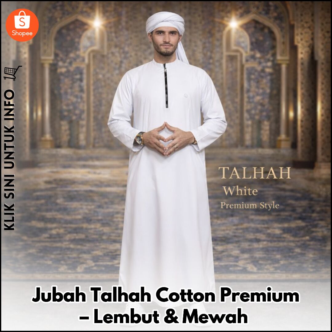 Jubah Talhah Cotton Premium – Lembut & Mewah