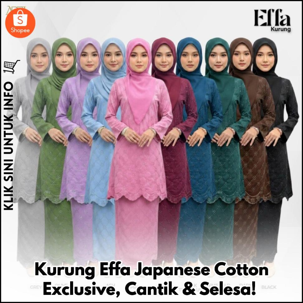 Kurung Effa Japanese Cotton Exclusive, Cantik & Selesa!
