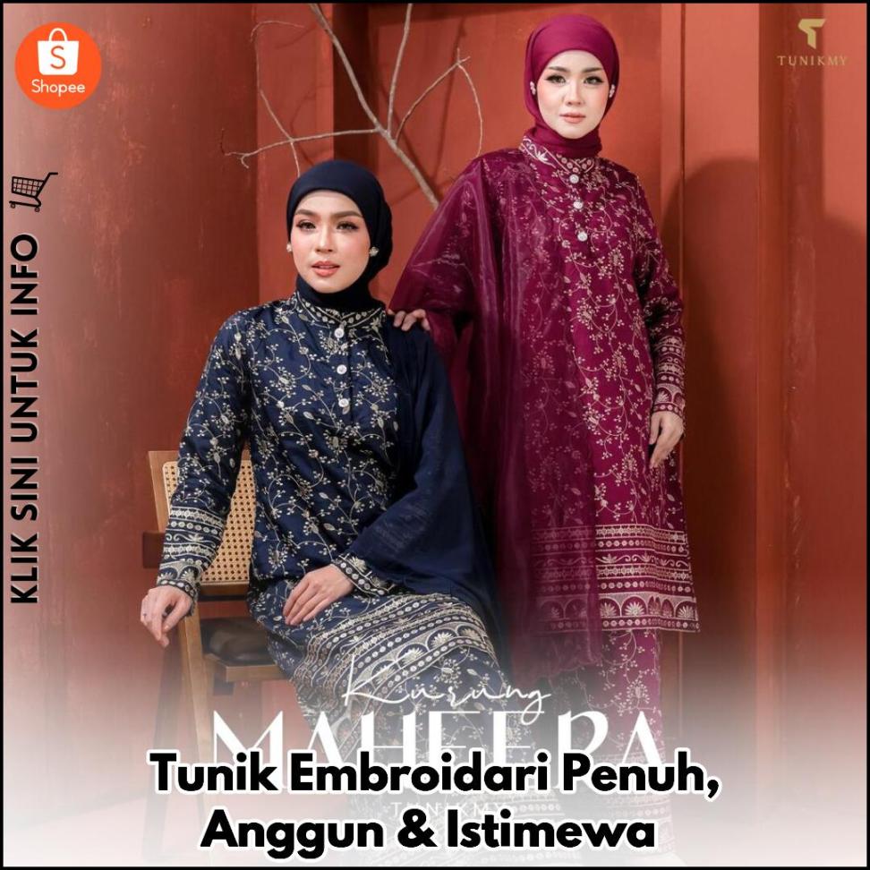 Tunik Embroidery Penuh, Anggun & Menawan!