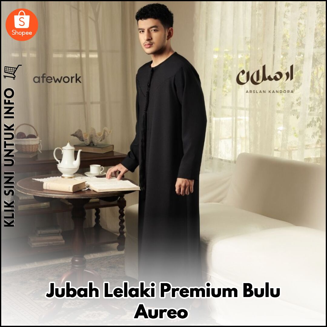 Jubah Lelaki Premium Bulu Aureo