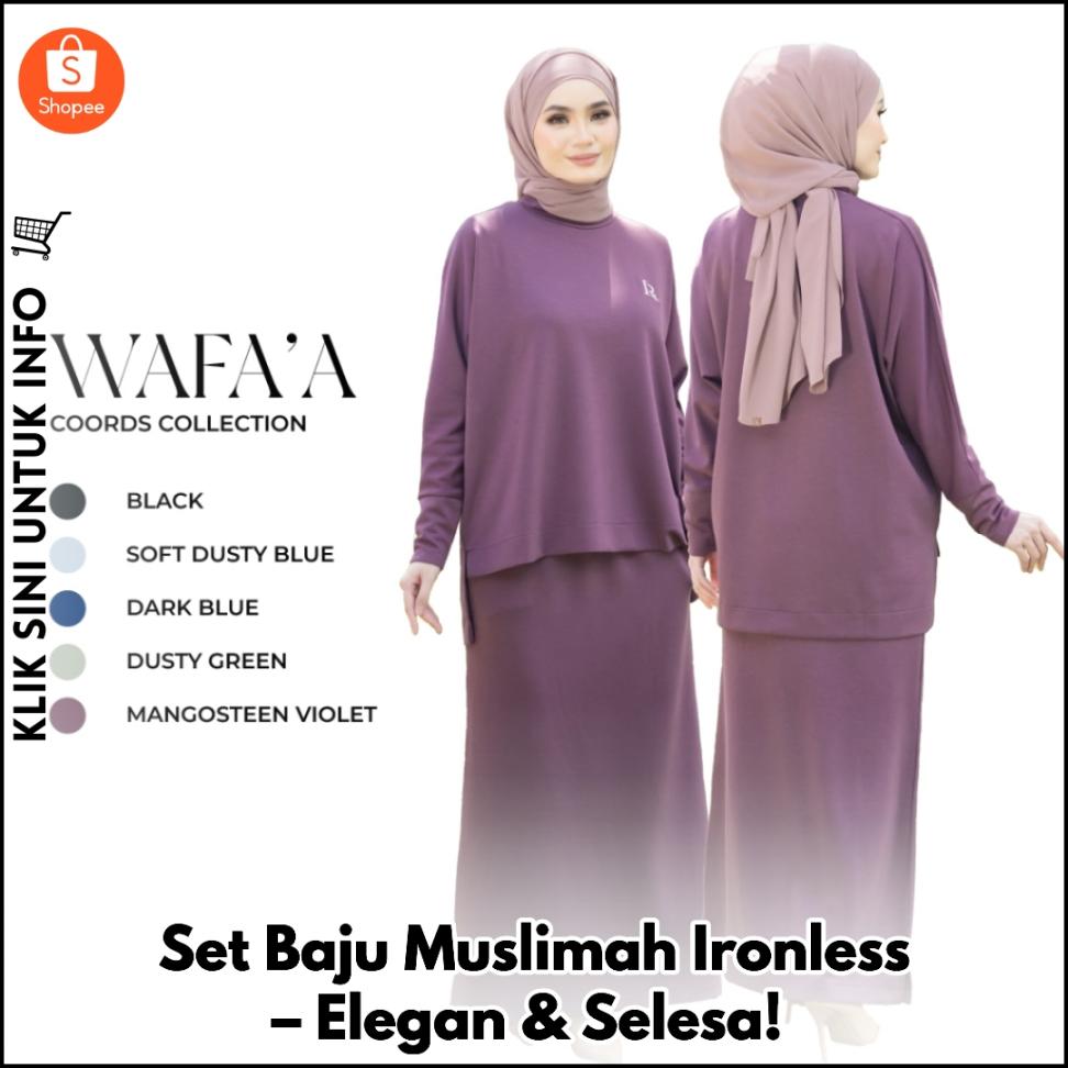 Set Baju Muslimah Ironless – Elegan & Selesa!