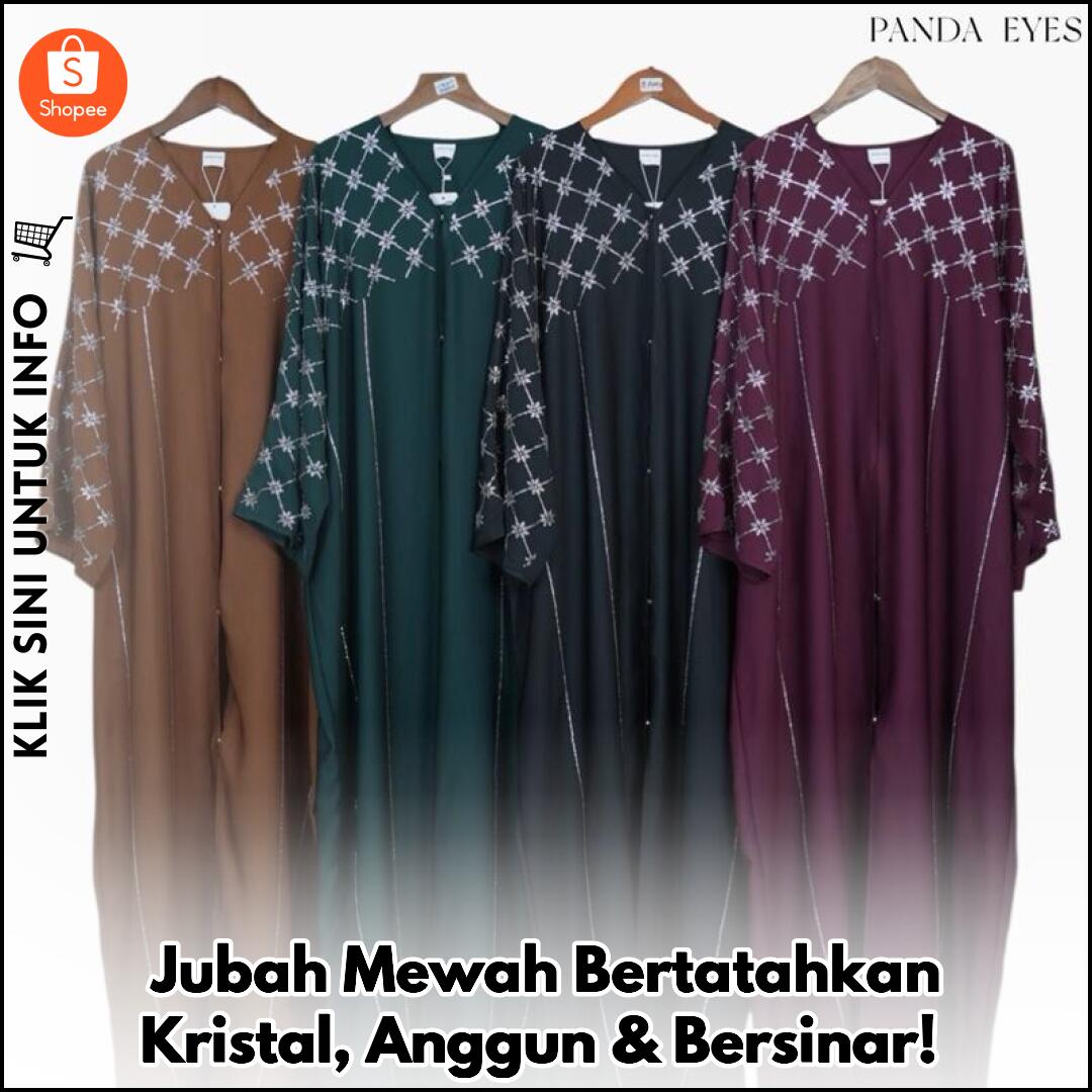 Jubah Mewah Bertatahkan Kristal, Anggun & Bersinar!