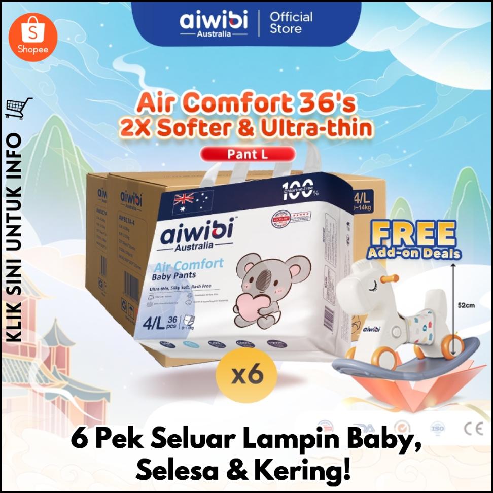 6 Pek Seluar Lampin Baby, Selesa & Kering!
