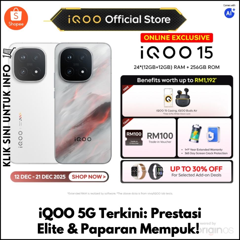 iQOO 5G Terkini: Prestasi Elite & Paparan Mempuk!