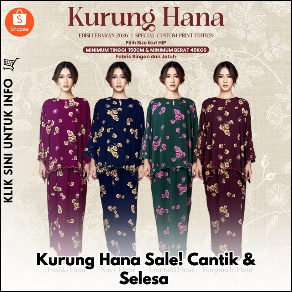 Kurung Hana Sale! Cantik & Selesa
