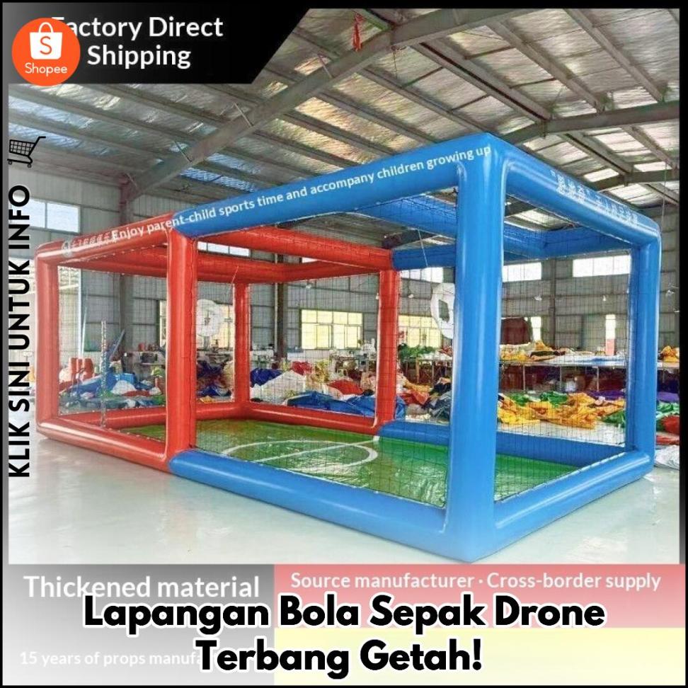 Lapangan Bola Sepak Drone Terbang Getah!
