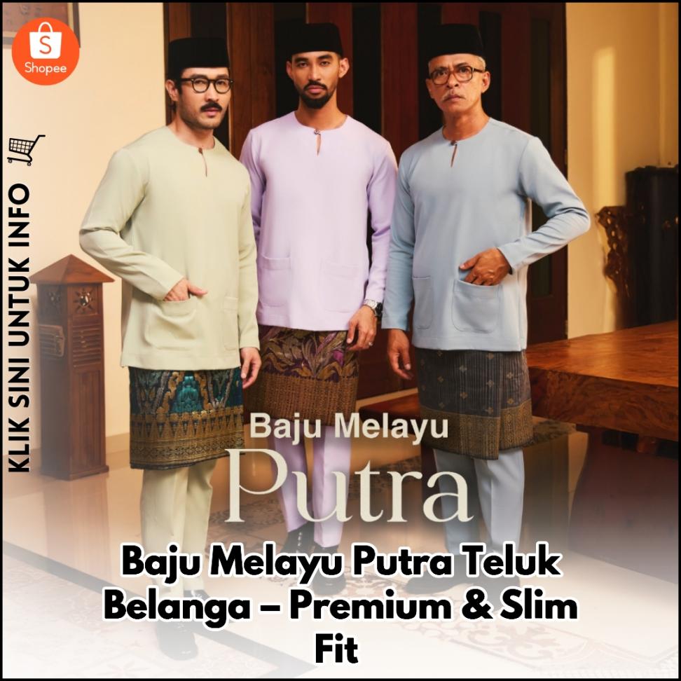 Baju Melayu Putra Teluk Belanga – Premium & Slim Fit