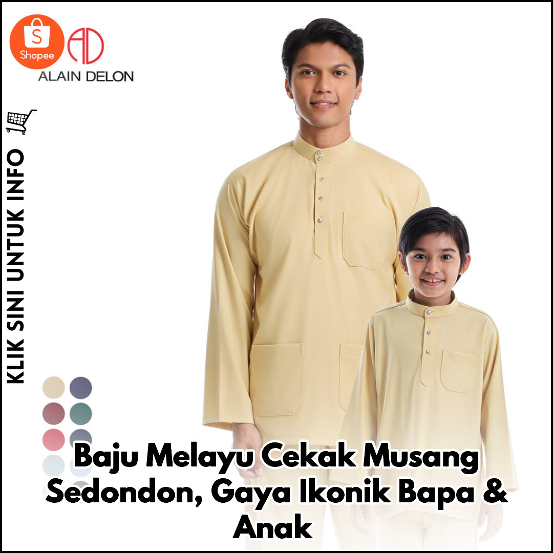 Baju Melayu Cekak Musang Sedondon, Gaya Ikonik Bapa & Anak