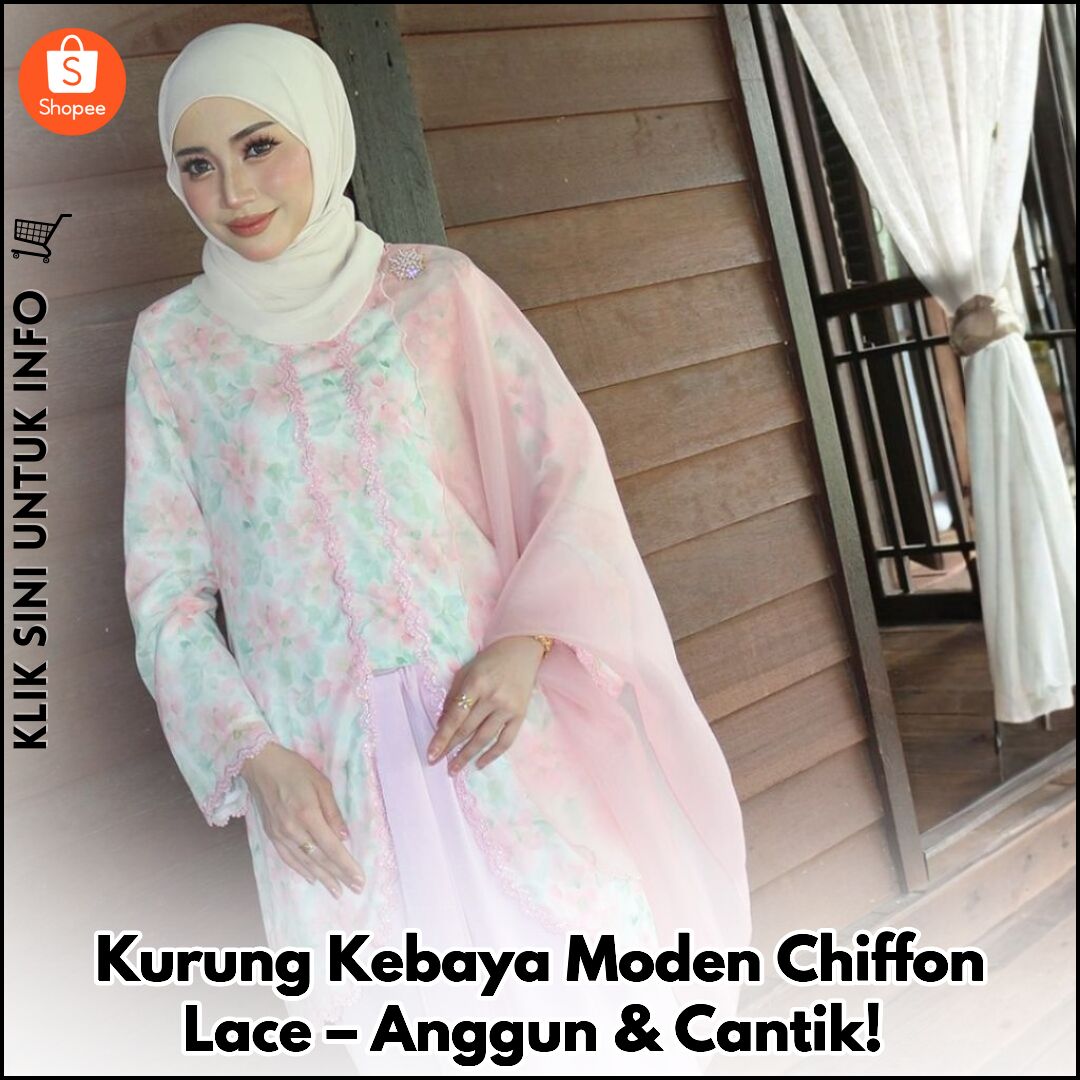 Kurung Kebaya Moden Mewah Scallop Edisi Terbaru!