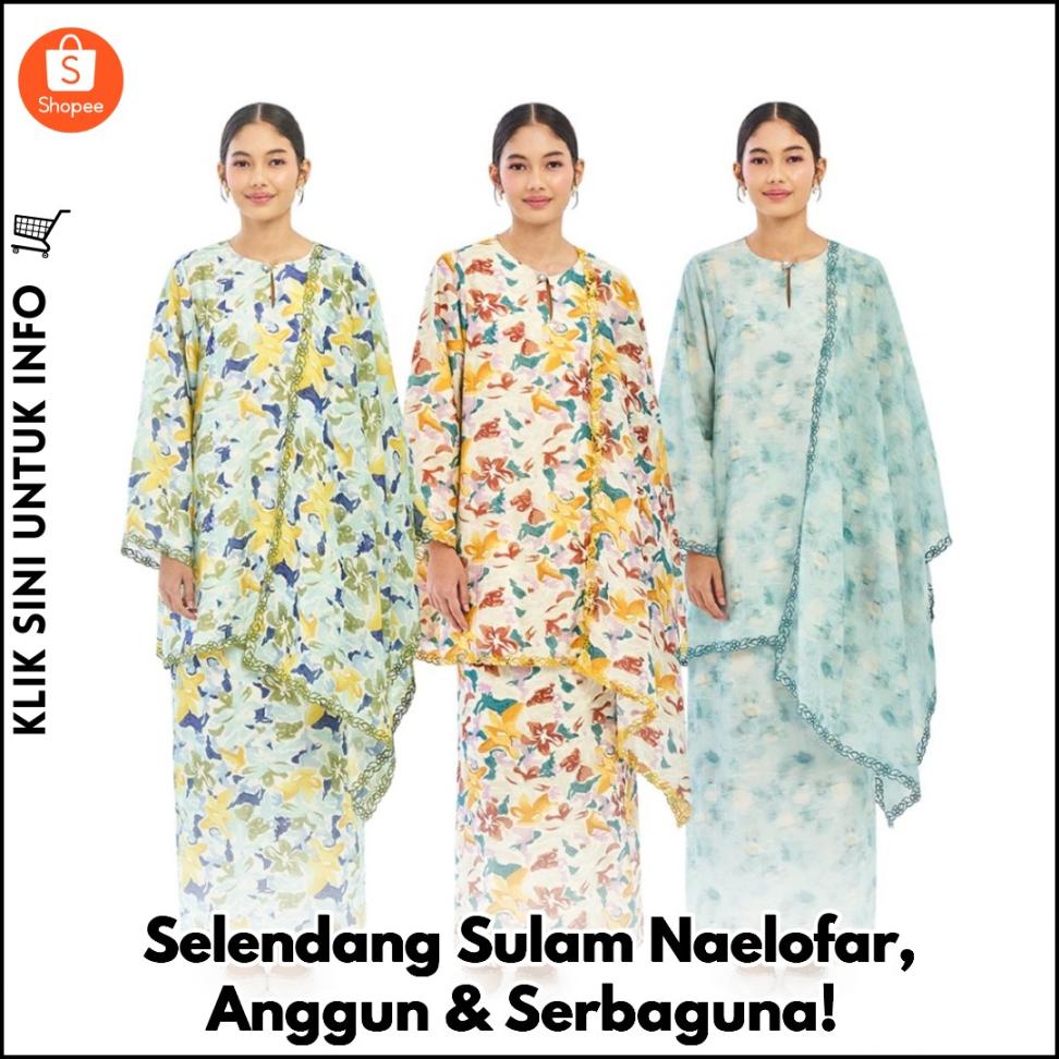 Selendang Sulam Naelofar, Anggun & Serbaguna!