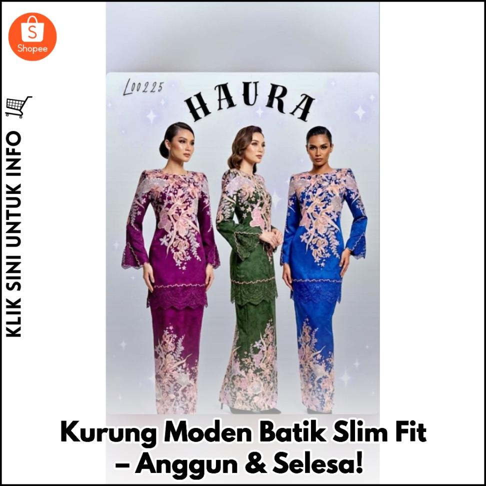 Kurung Moden Batik Slim Fit – Anggun & Selesa!