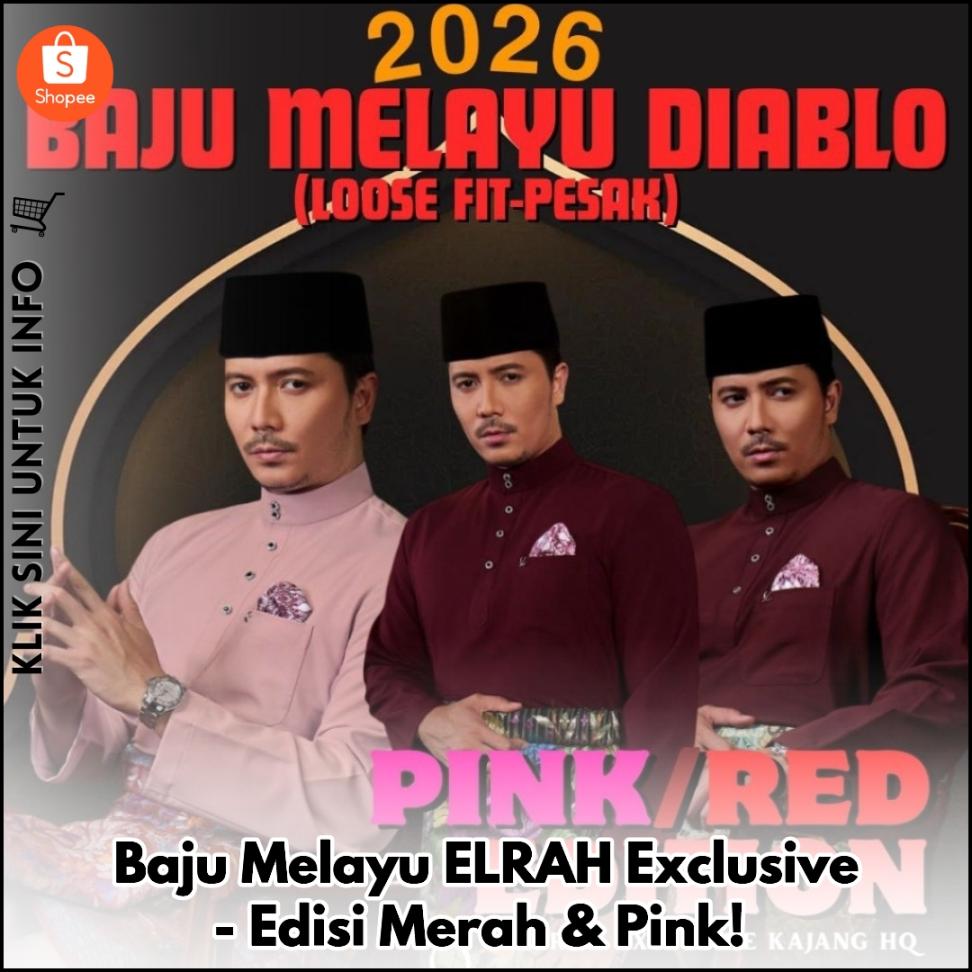 Baju Melayu ELRAH Exclusive - Edisi Merah & Pink!