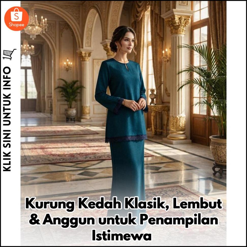 Kurung Kedah Klasik, Lembut & Anggun untuk Penampilan Istimewa