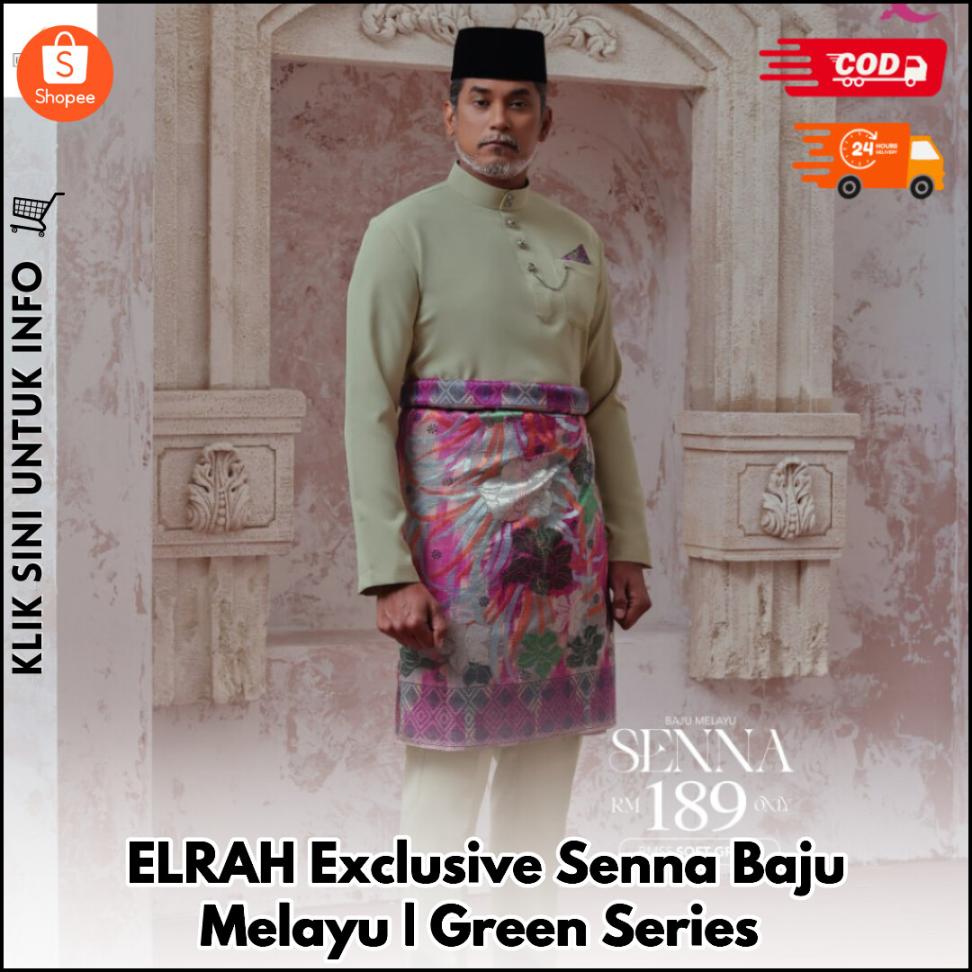 ELRAH Exclusive Senna Baju Melayu | Green Series