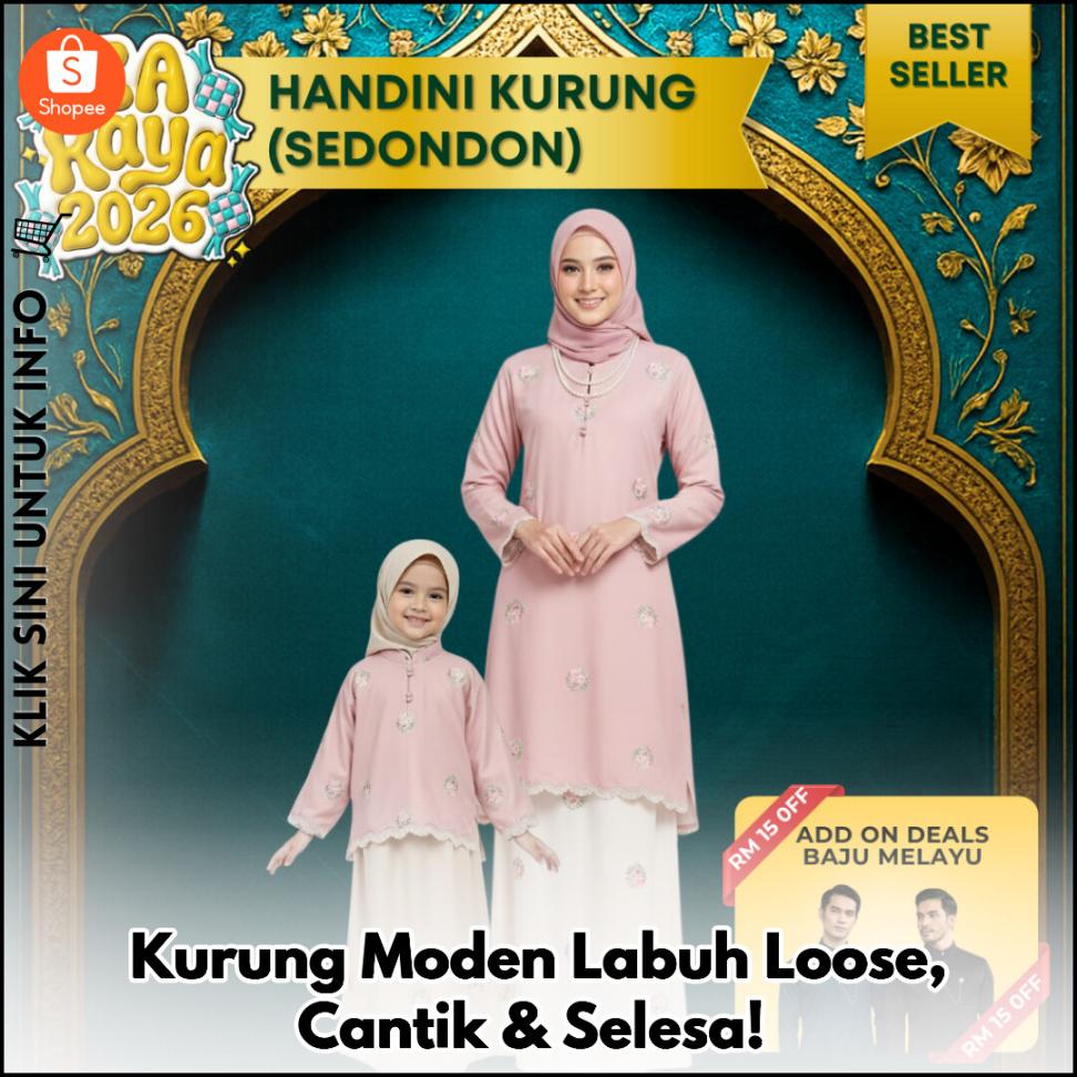 Kurung Moden Labuh Loose, Cantik & Selesa!