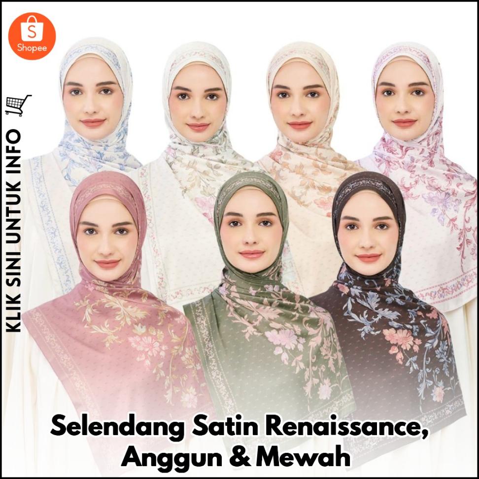 Selendang Satin Renaissance, Anggun & Mewah
