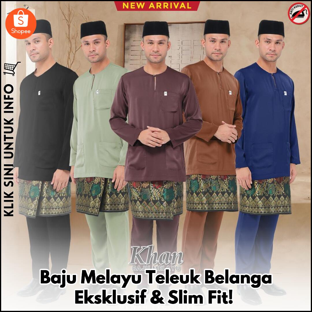 Baju Melayu Teleuk Belanga Eksklusif & Slim Fit!