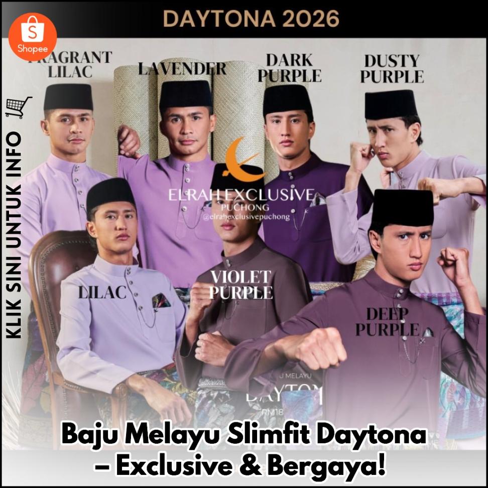 Baju Melayu Slimfit Daytona – Exclusive & Bergaya!